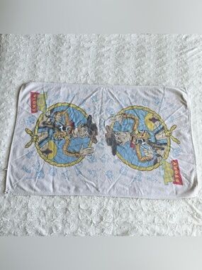Vintage Toy Story Towel White Woody Cowboy Western Franco Buzz Lightyear 90s Vtg